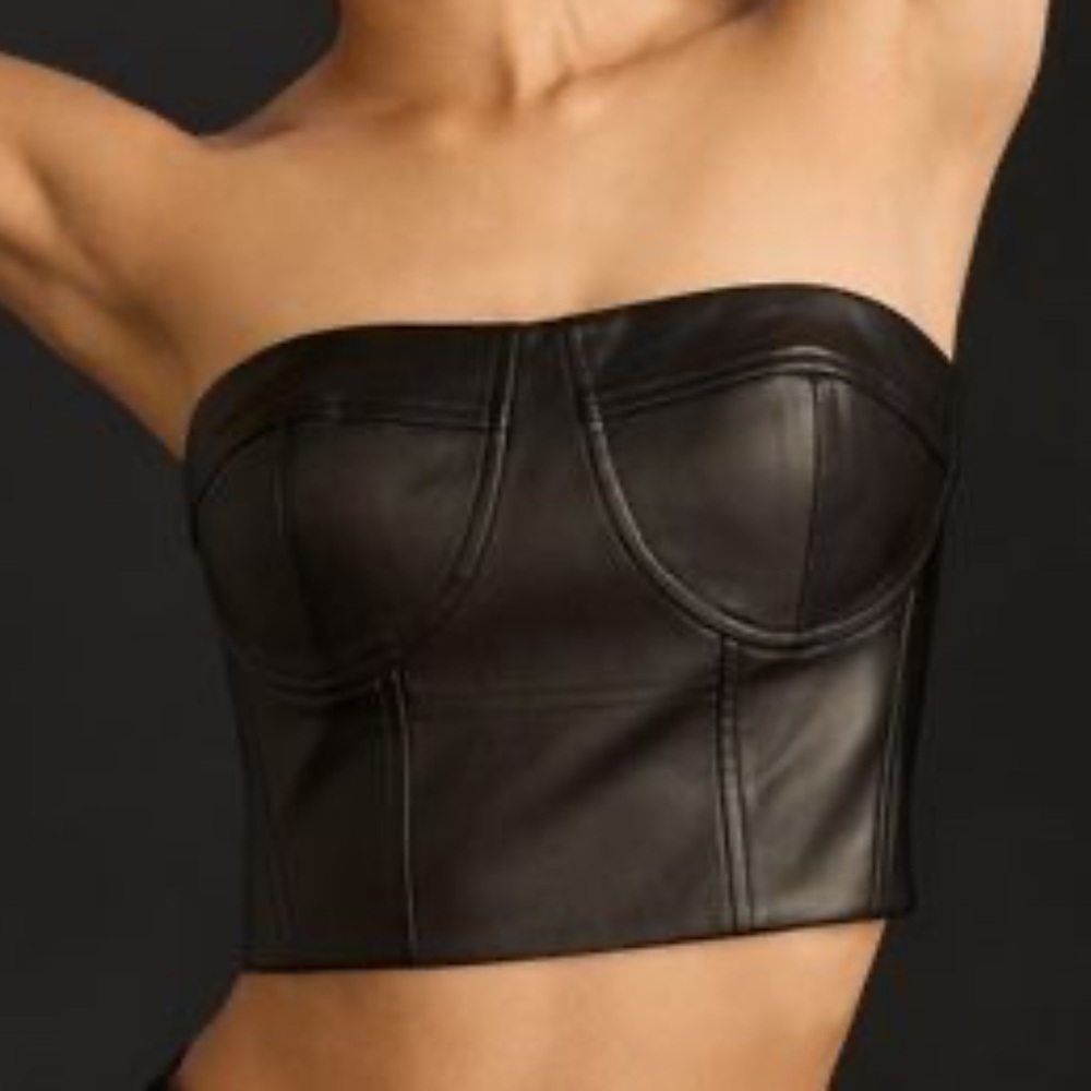 Anthropologie Black Bustier Top